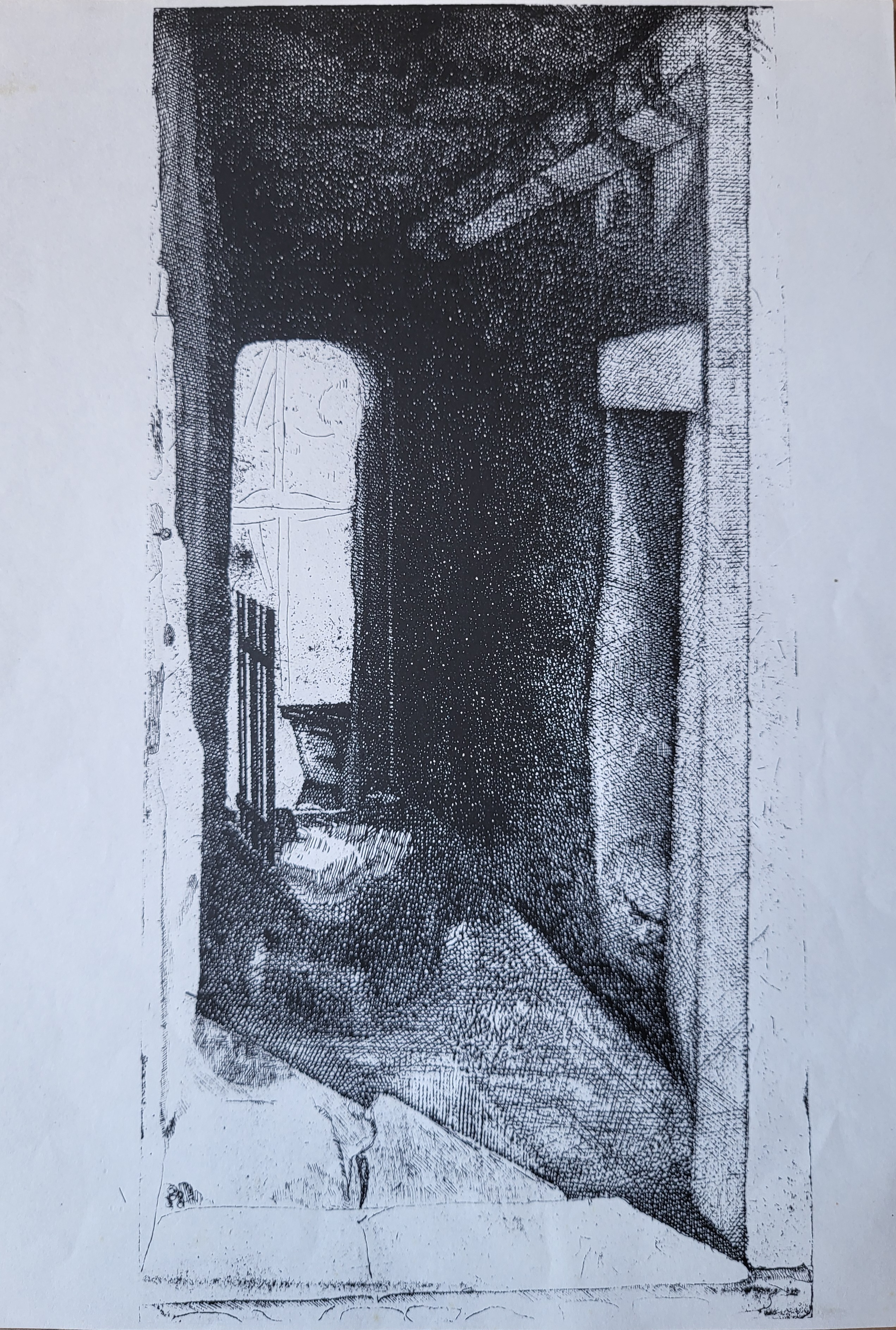 Gravure inachevée